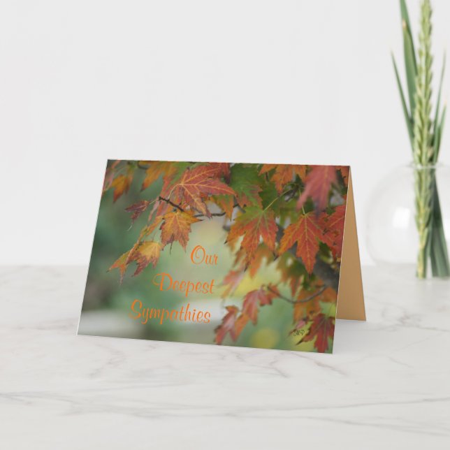 Fall Maple Leaves card- customize any occasion Card (Front)