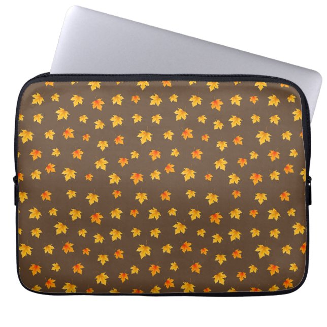 Fall Maple Leaves Laptop Sleeve (Front)