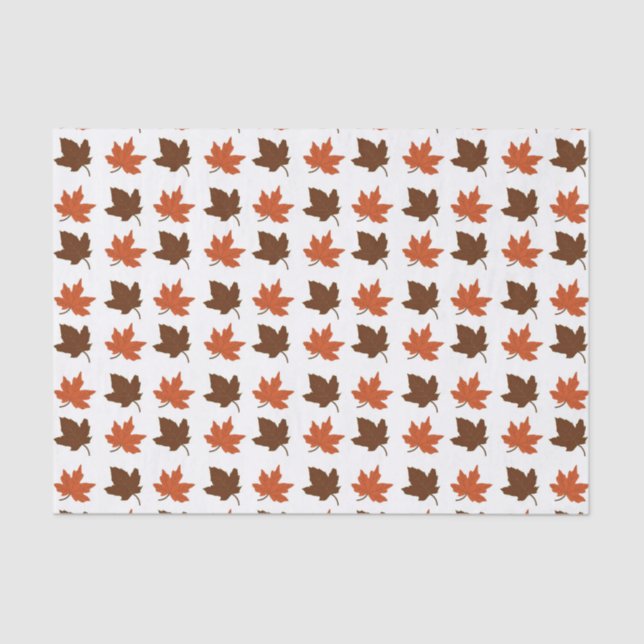 Fall Maple Leaves Tissue Paper (Front)