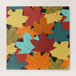 Fall Maple Leaves Vintage Illustration Jigsaw Puzzle