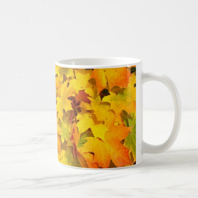 Fall Maple Leaves with Autumn Colours Coffee Mug (Right)
