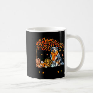 Fall Maple Tree Print Dog Lover Happy Thanksgiving Coffee Mug