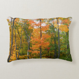 Fall Maple Trees Autumn Nature Photography Decorative Cushion