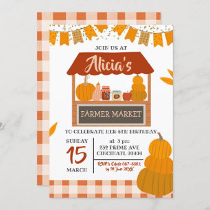 Fall Market Birthday Invitation
