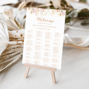 Fall Meadow Wild Floral Alphabetical Seating Chart