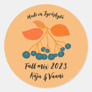 Fall mix jam classic round sticker