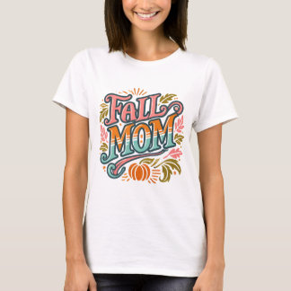 Fall Mom Baby Announcement - Autumn and Halloween  T-Shirt