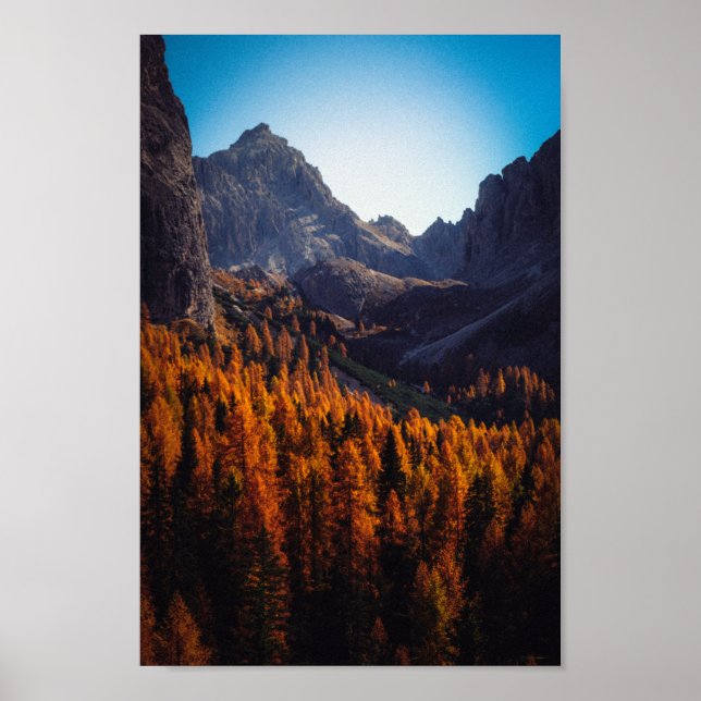 Fall Mountain 4k Wallpaper Alta Peak Photos Simple Poster (Front)