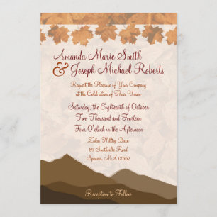 Fall Mountain Wedding Invitation