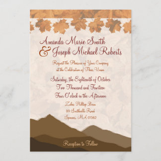 Fall Mountain Wedding Invitation