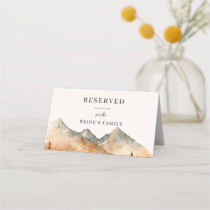 Fall Mountain Wedding Reserved Seat Sign Place Card