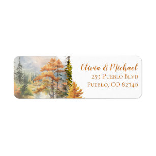 Fall Mountains Return Address Label