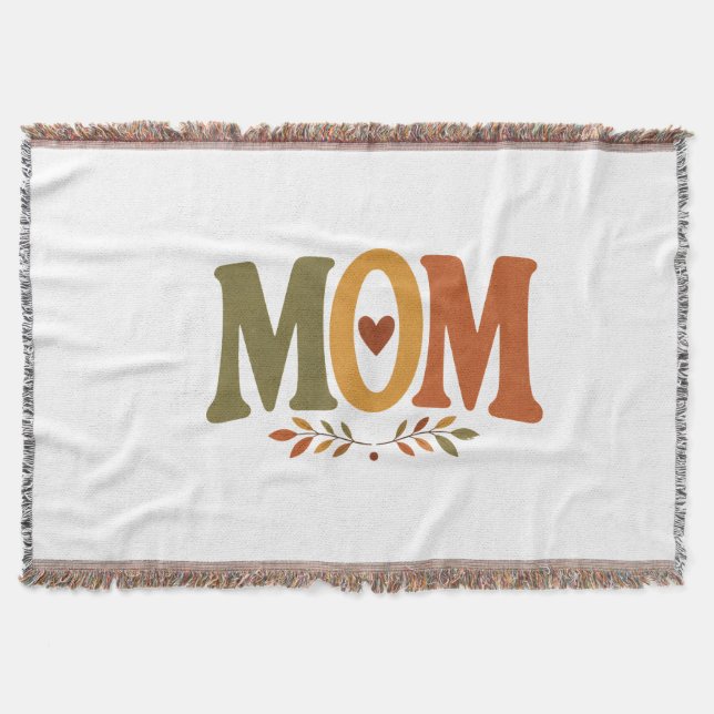 Fall Mum Autumn Leaves Cosy Blanket (Front)
