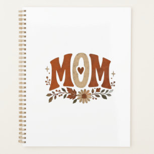 Fall Mum Boho Floral Terracotta Retro Earthy Wildf Planner