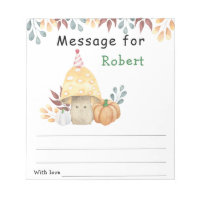 Fall mushroom birthday time capsule message