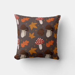 Fall & Mushrooms Pattern Cushion