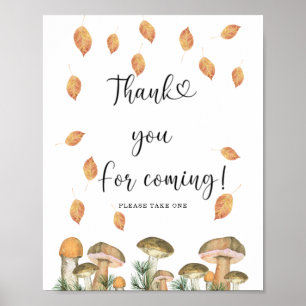 Fall mushrooms - Thank you for coming Poster
