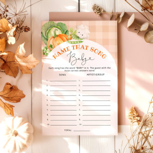 Fall Name that song baby Locally grown pumpkin