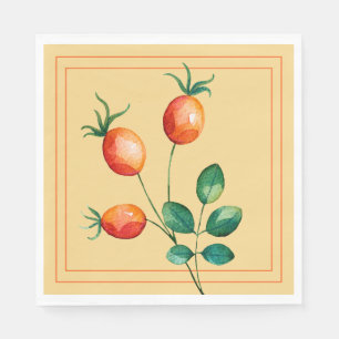 Fall Napkins with Orange Berries