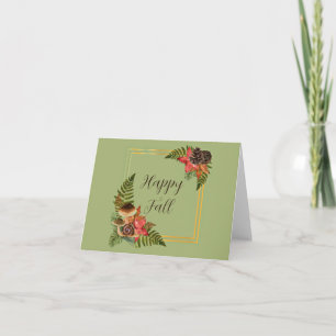 Fall nature frame with customisable text card