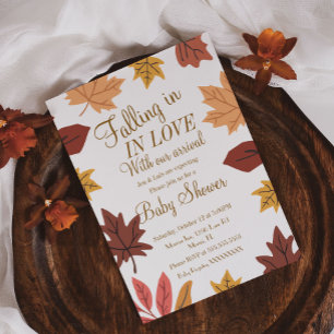 Fall Nature Leaves Baby Shower Invitation