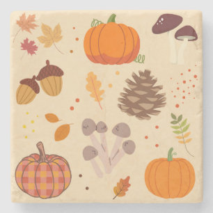 Fall Nature Stone Coaster