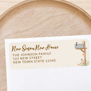 Fall New Season New Home Moving Return Address 
