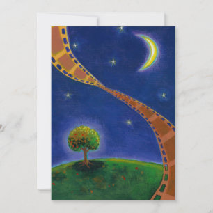 Fall night movie art fun painting for film lovers