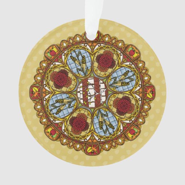 Fall Nouveau Acrylic Ornament (Front)