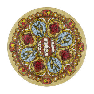Fall Nouveau Glass Cutting Board