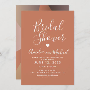 Fall Nuetral Geometrical Shapes Bridal Shower Invitation
