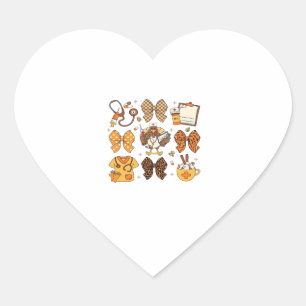 Fall Nurse Thanksgiving Classic T-Shirt.png Heart Sticker