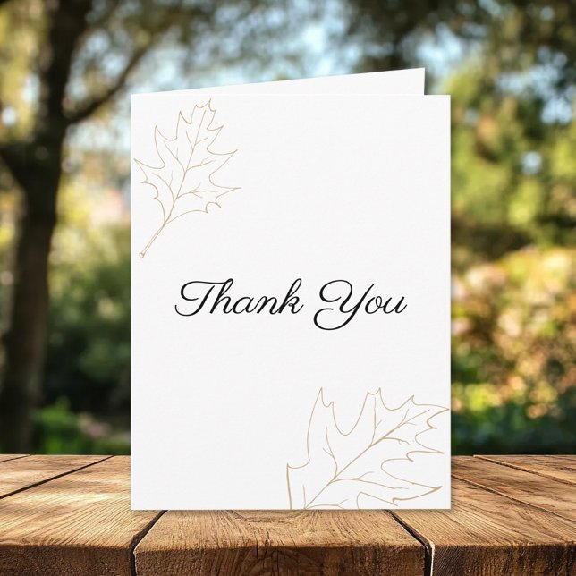 Fall Oak Leaves Sympathy Thank You (Creator Uploaded)