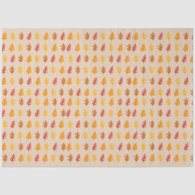 Fall Oak Leaves Tissue Paper (Front)
