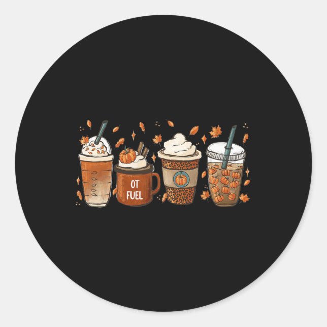 Fall Occupational Therapy Autumn Ot Cota  Classic Round Sticker (Front)