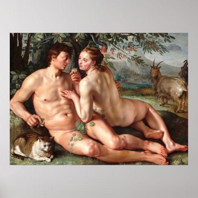 Fall of Man - Hendrick Goltzius Fine Art Poster (Front)