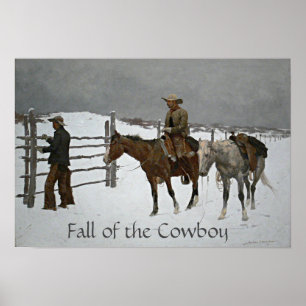 "Fall of the Cowboy" by Frederic Remington Poster