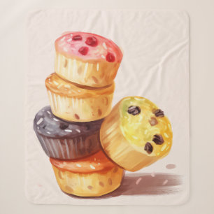 Fall of the Muffin Tower Sherpa Blanket