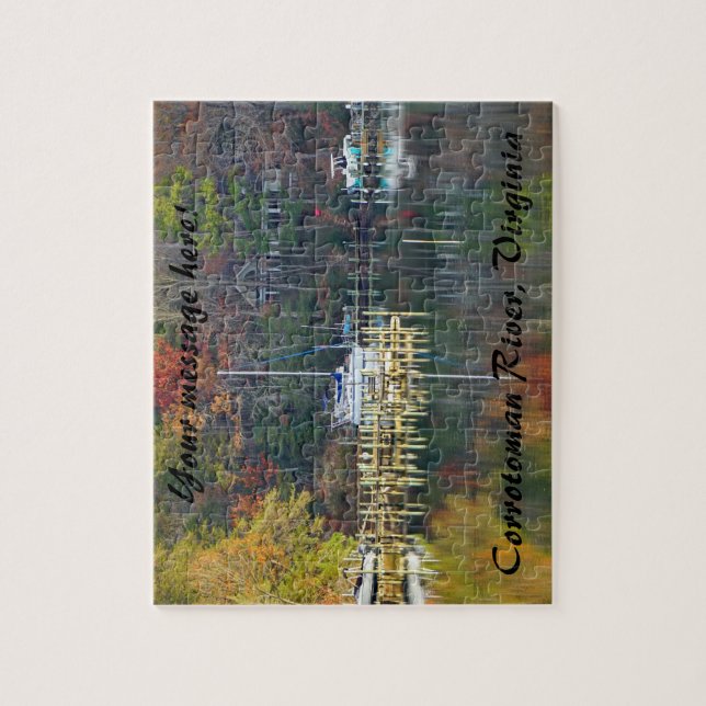 Fall on the Corrotoman River, Virginia Jigsaw Puzzle (Vertical)