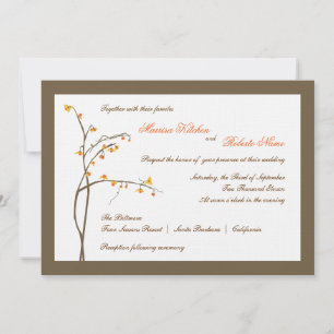 Fall or Autumn Wedding Invitation
