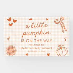 Fall Orange A Little Pumpkin Baby Shower Welcome Banner