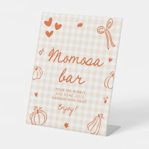 Fall Orange A Little Pumpkin Momosa Bar Sign