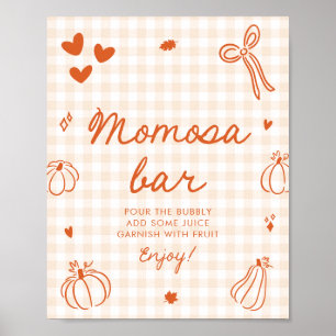 Fall Orange A Little Pumpkin Momosa Bar Sign