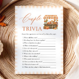Fall Orange Farmers Market Couple Trivia Game Invitation