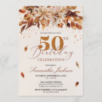 Fall Orange Flowers Marigold Cooper 50th Birthday