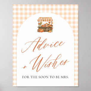 Fall Orange Fresh Off The Market Advice and Wishes Poster