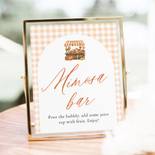 Fall Orange Fresh Off The Market Mimosa Bar Sign