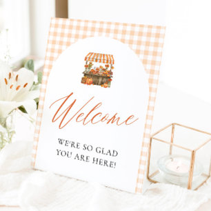 Fall Orange Fresh Off The Market Welcome Sign
