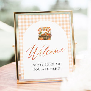 Fall Orange Fresh Off The Market Welcome Sign