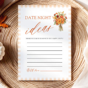 Fall Orange Gingham Market Date Night Ideas Game Invitation